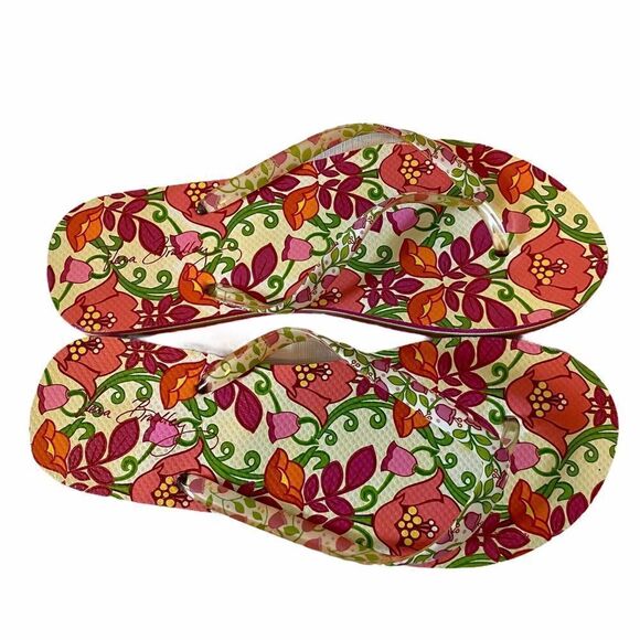Vera Bradley Brightly Colored Floral Flip Flops - Picture 3 of 4